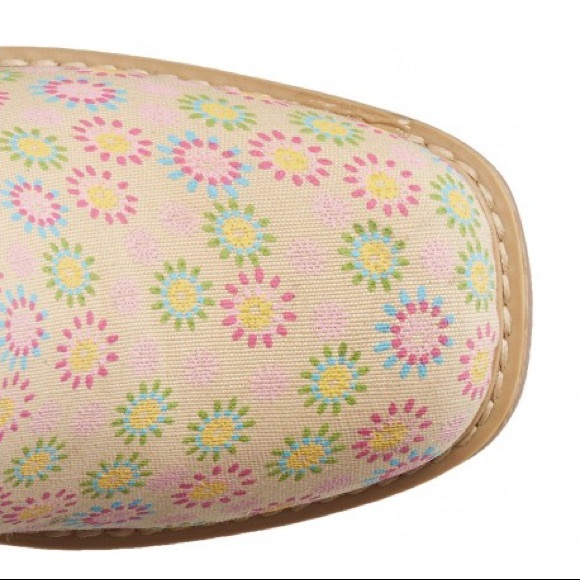 Sunny Daisies Square Toe Mid Calf Western Boots - Picture 8 of 8